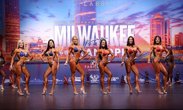 Female bodybuilder competition.