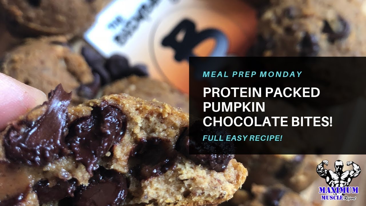 Protein Packed Pumpkin Patch Chocolate Chip Protein Bites featured.